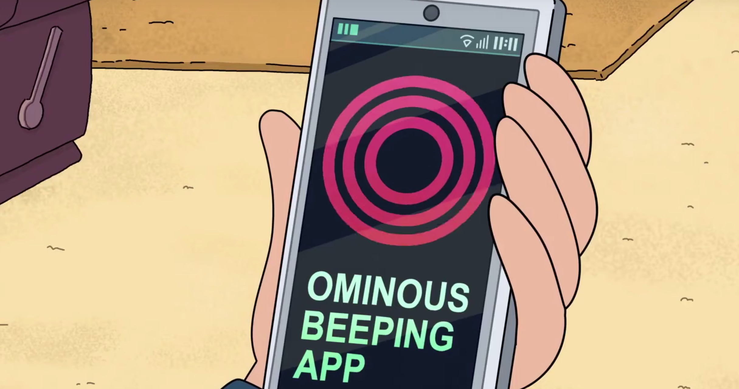 ominous beeping app