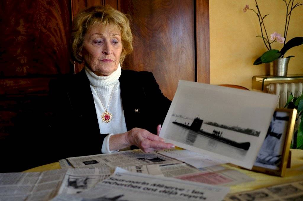 Thérèse Scheirmann-Descamps, viuda de uno de los marinos de "La Minerve"