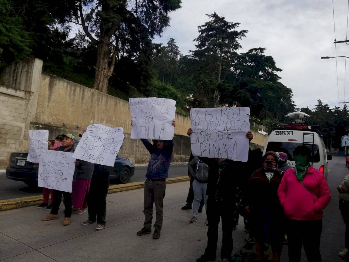 manifestación en San José Pinula