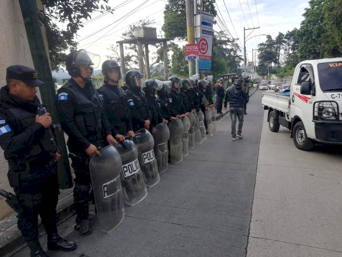manifestación en San José Pinula