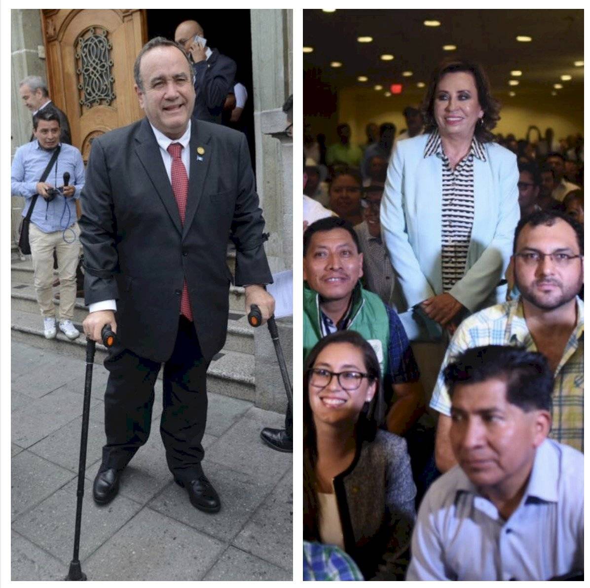 Sandra Torres y Alejandro Giammattei