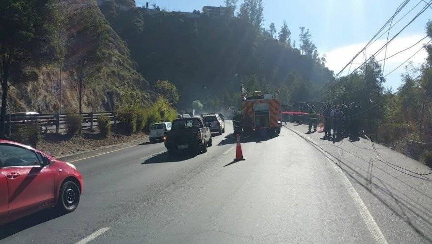 al accidente de tránsito registrado en la Simón Bolívar.