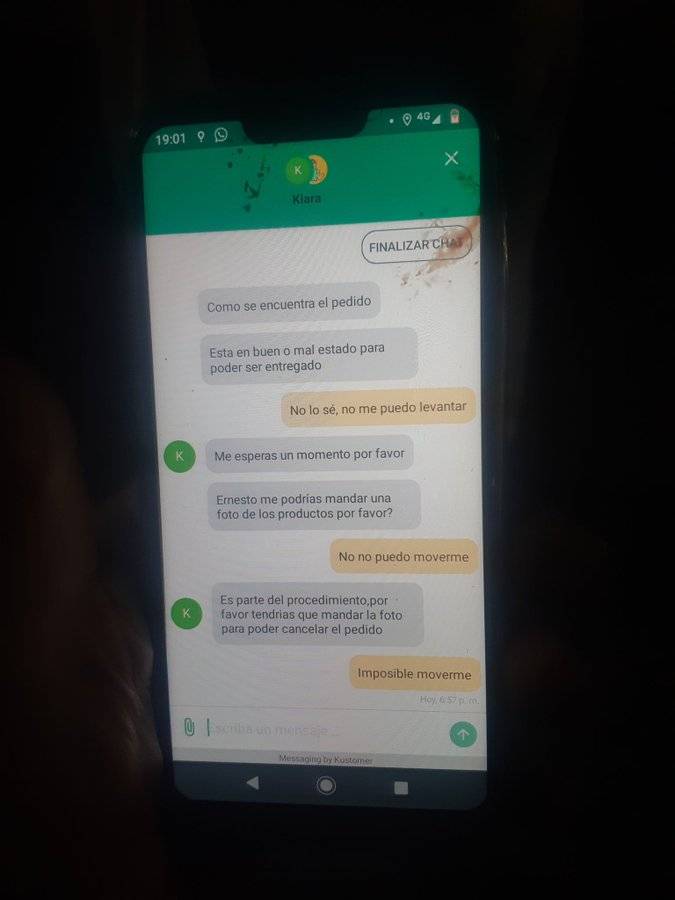 Whatsapp Glovo Polémica en Argentina por accidente de repartidor de Glovo: Empresa le preguntó cómo estaba el pedido