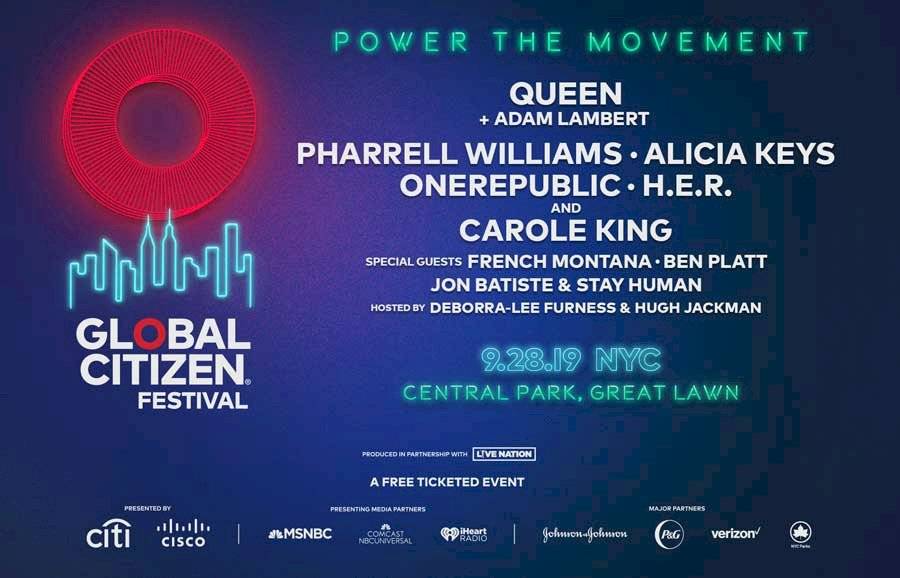 Anuncio del Global Citizen Festival 2019