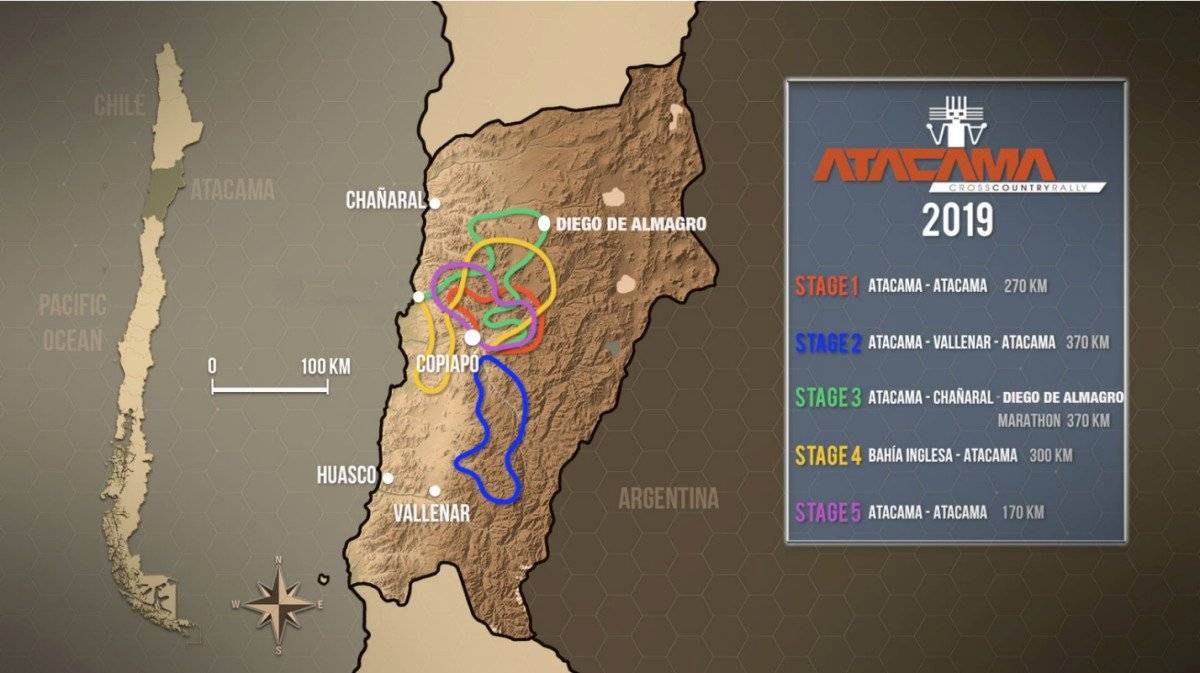 Atacama Rally mapa