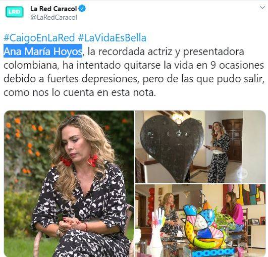 Famosa actriz colombiana ha intentado quitarse la vida en nueve ocasiones