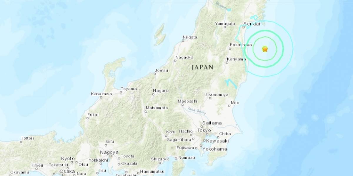 Terremoto de 6,2 grados sacudió Fukushima, en la costa este de Japón