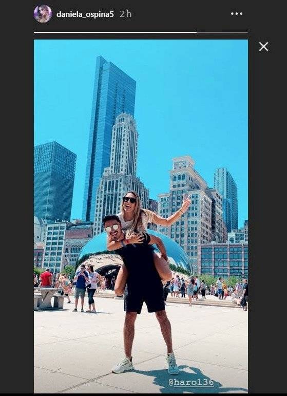 Daniela Ospina y su novio, Harol Jiménez