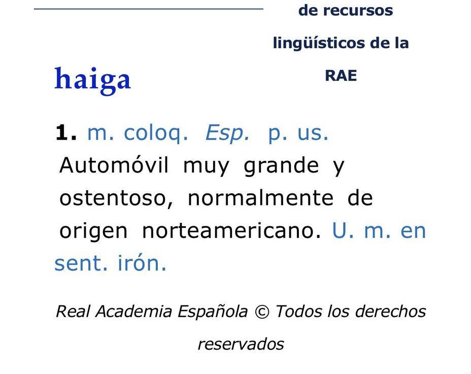 La Palabra Haiga Aceptada Por La Rae