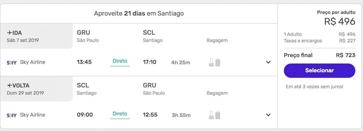 Passagens promocionais