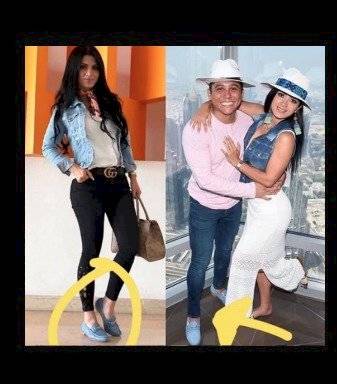 Edwin Luna y Kim Flores usan los mismo zapatos
