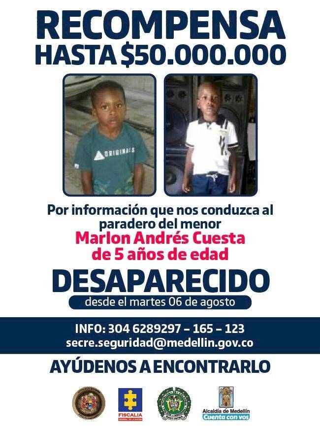 Recompensa Marlon Andrés Cuesta