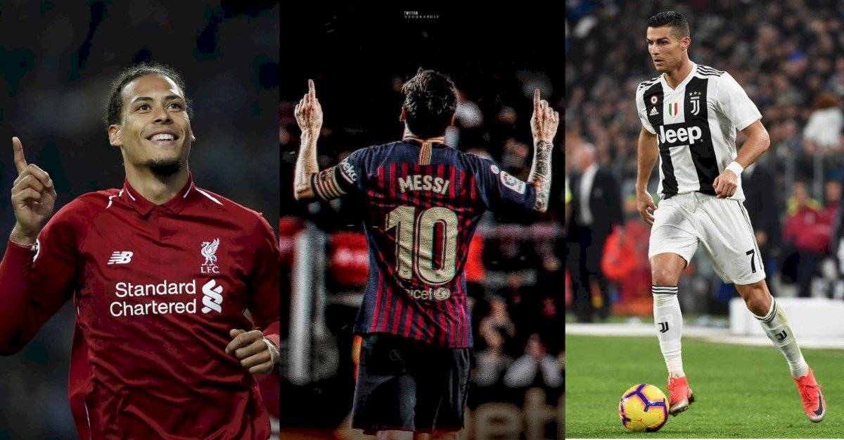 Messi, Cristiano Ronaldo y Virgil Van Dijk