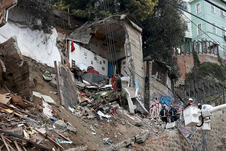 Valparaíso derrumbe