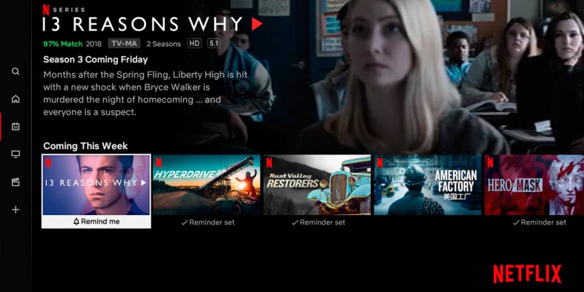 Netflix cambia su interfaz con pestaña de novedades y próximos estrenos