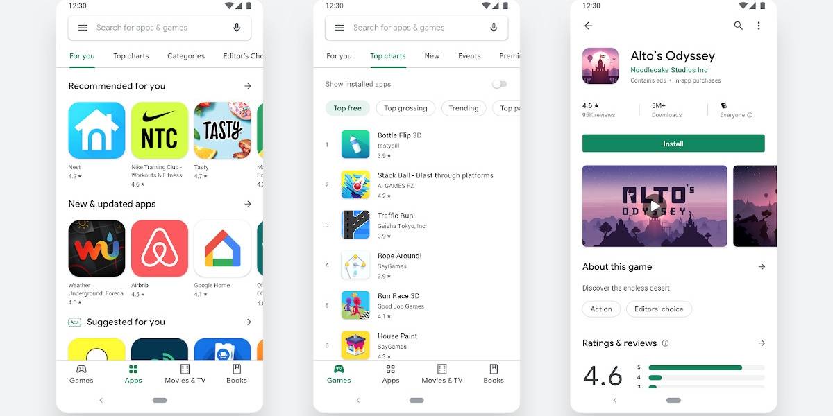 Se anuncia el rediseño total de la Google Play Store en Android y ya era hora
