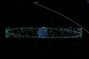Así pasará el meteorito.