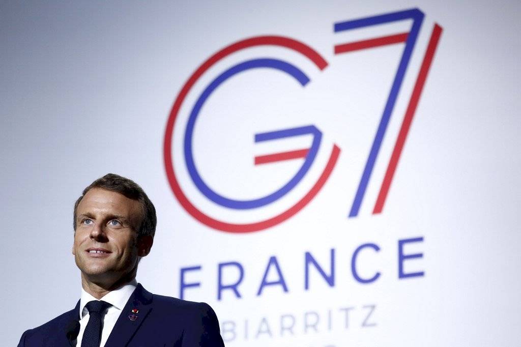 Emmanuel Macron en la cumbre del G7