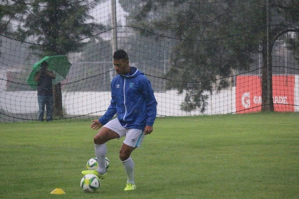 Marco Domínguez, en entreno con la Selección