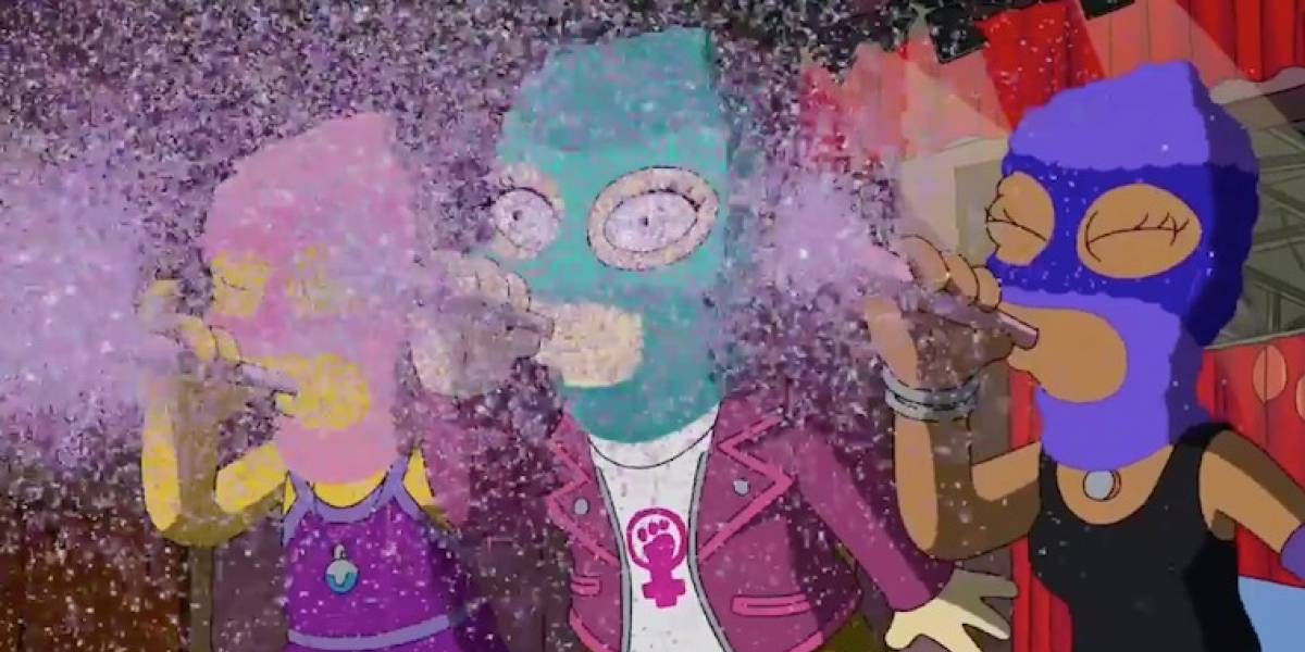 Los Simpsons también predijeron las protestas feministas con brillantina en México