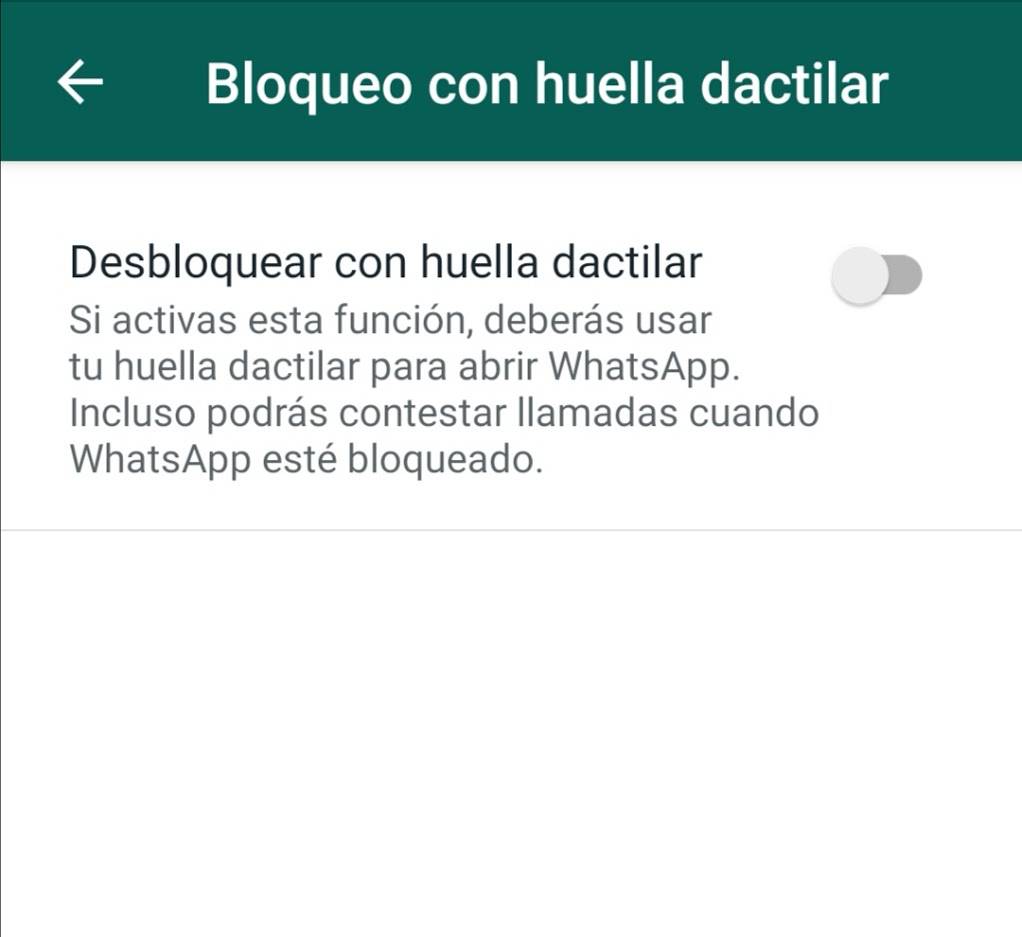 Nueva opción de WhatsApp permite añadir la huela dactilar para ingresar a la aplicación