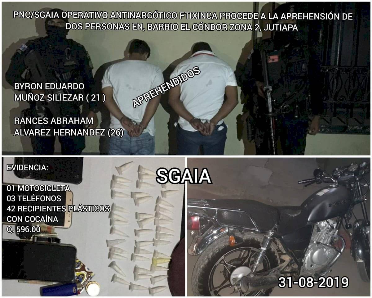 Capturados con droga