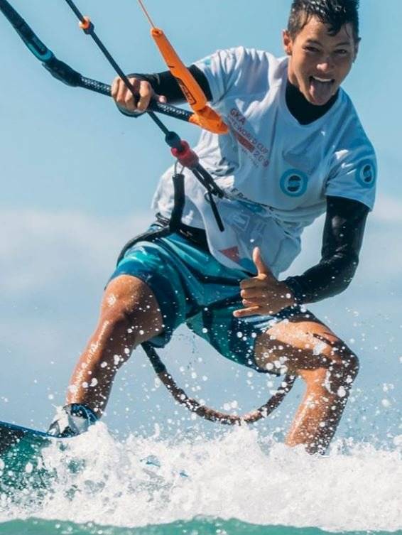 Valentín Rodríguez fue segundo en la Parada Mundial de kitesurfing