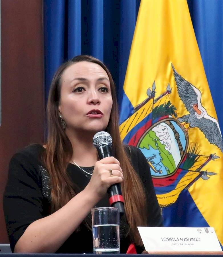 La directora de la Dirección Nacional del Registro de Datos Públicos (Dinardap), Lorena Naranjo,