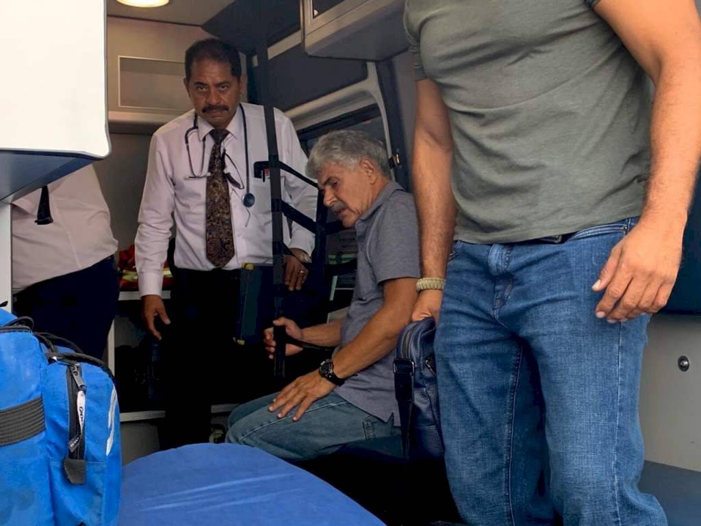 Momento en que era asistido por los médicos