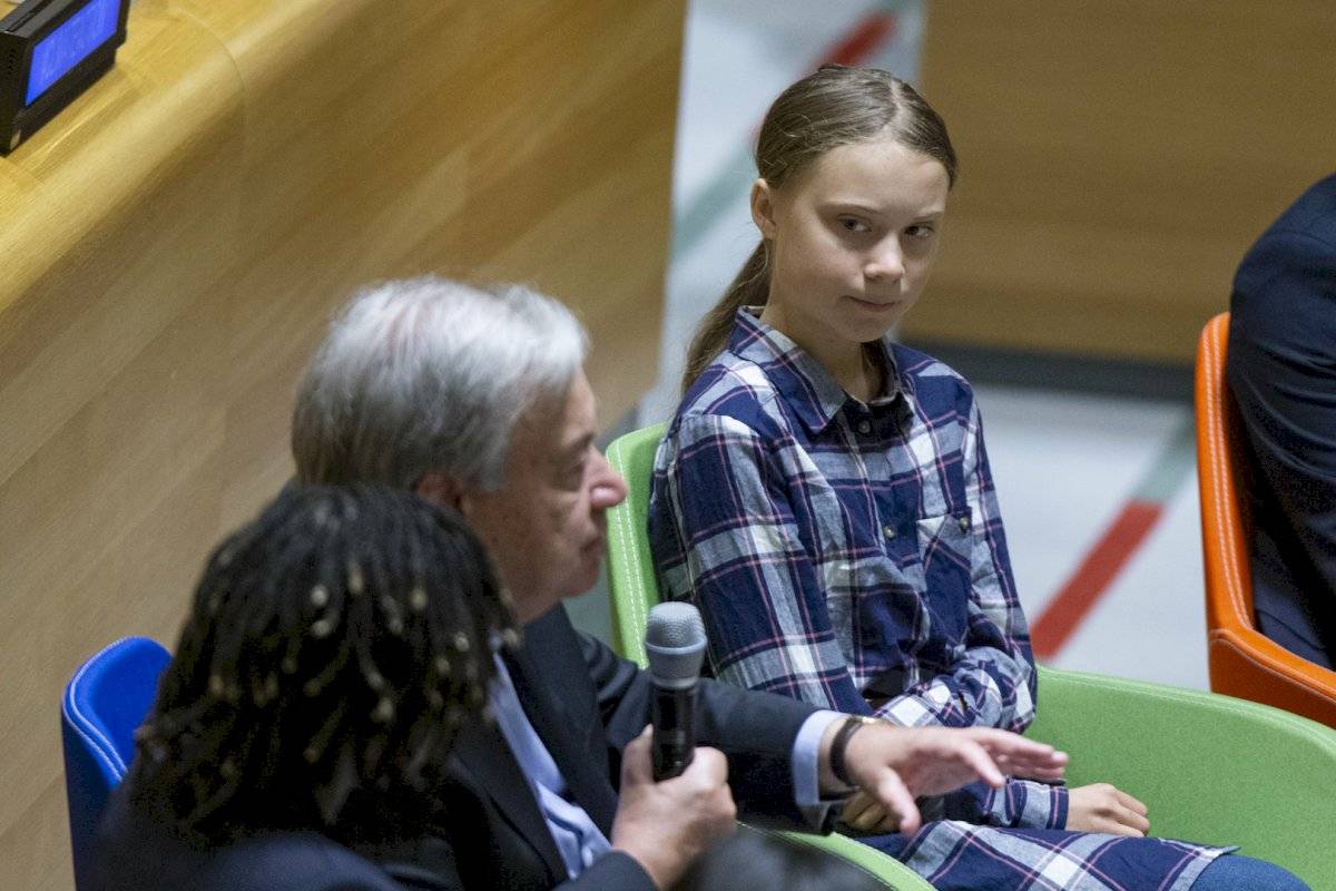 La activista sueca Greta Thunberg asistió al evento, pero cedió su tiempo porque emitirá un discurso el lunes