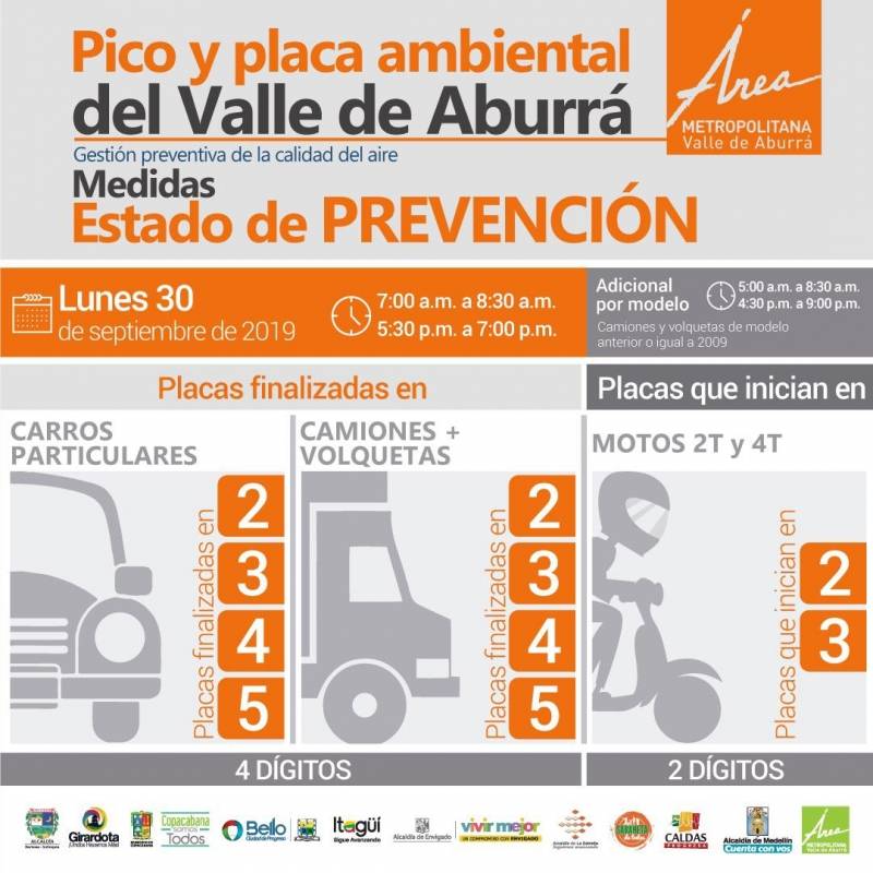 Pico y placa ambiental octubre 2019