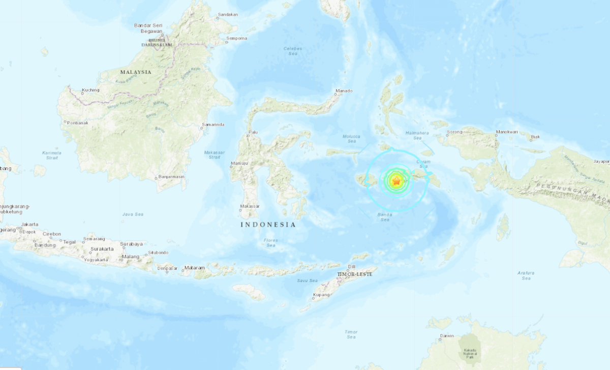 Ubicación del sismo magnitud 6.5