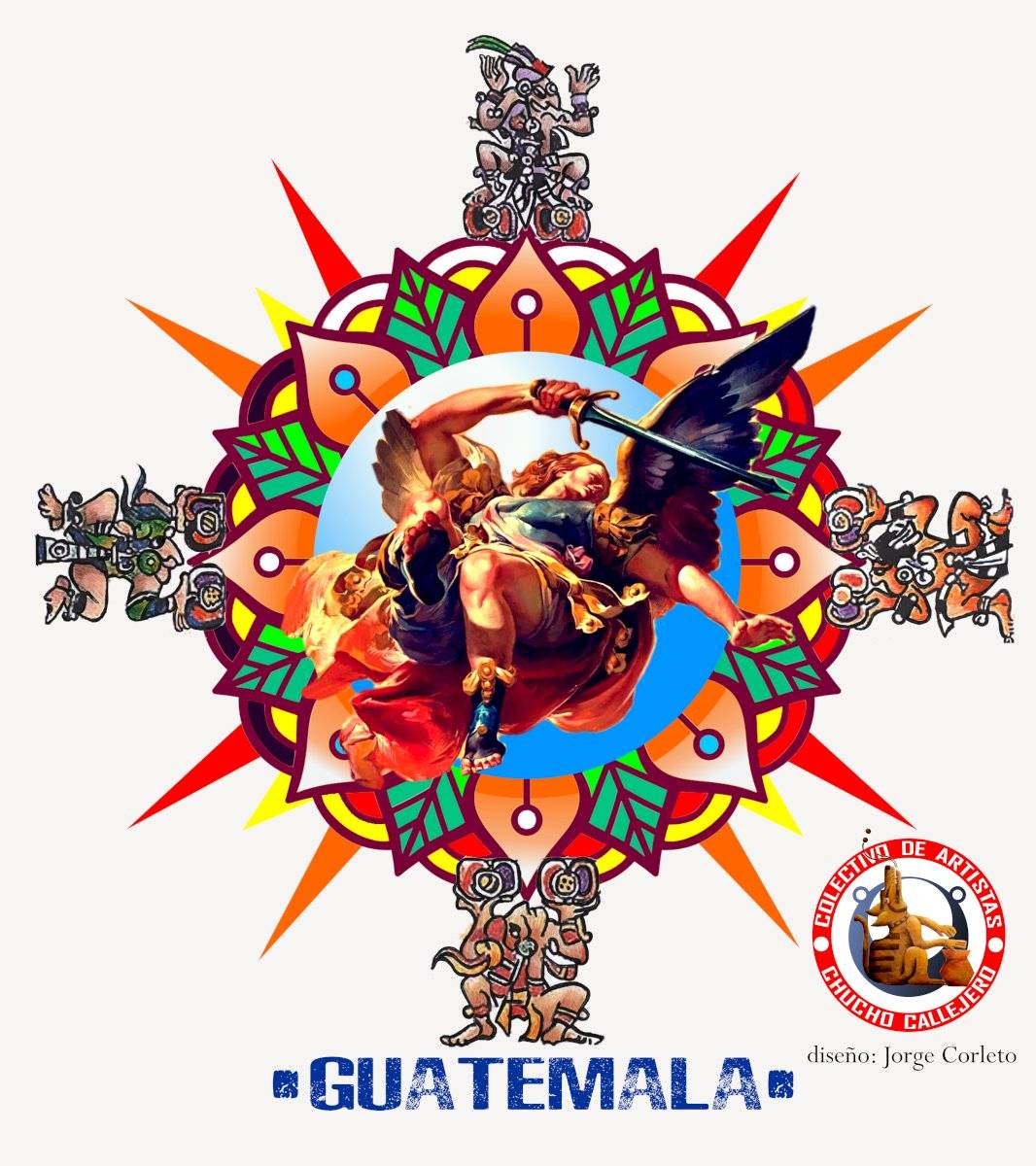 Diseño de la alfombra que Colectivo Chucho Callejero realizará en Uriangato 2019