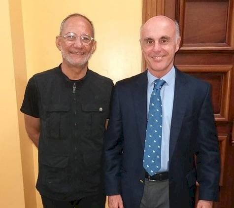 Edmundo Poy, director de EDANCO y Alejandro Abellán GarcÃa de Diego, Embajador de España.