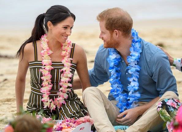 Meghan Markle y Harry en su visita la playa de Bondi, en de octubre de 2018 en Sydney, Australia.