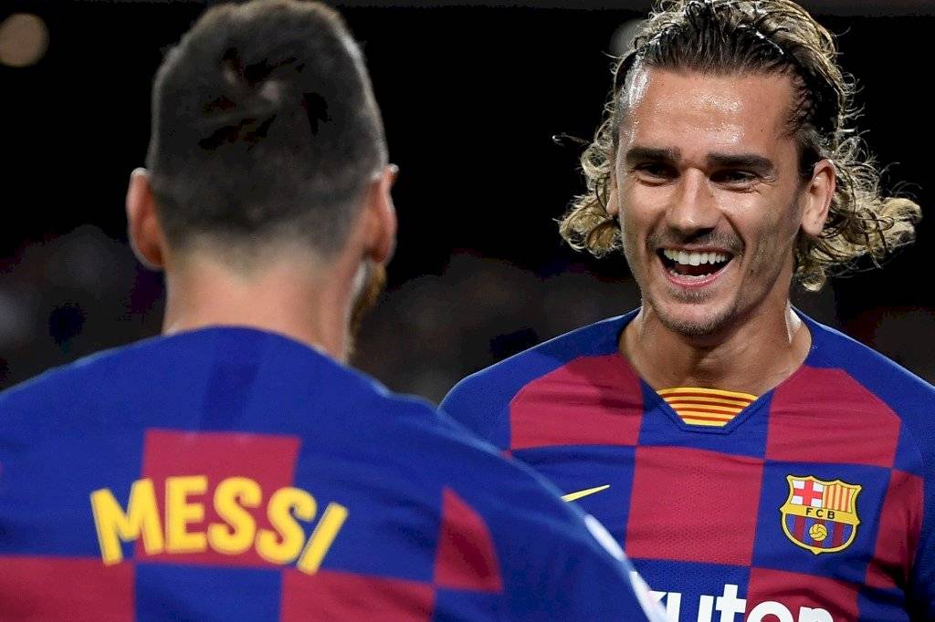 Antoine Griezmann y Lionel Messi
