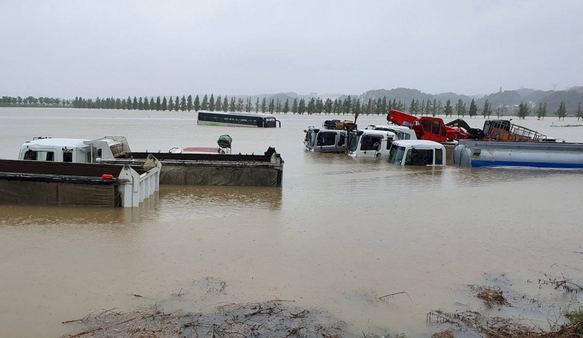 Inundaciones en Corea del Sur por tifón Mitag