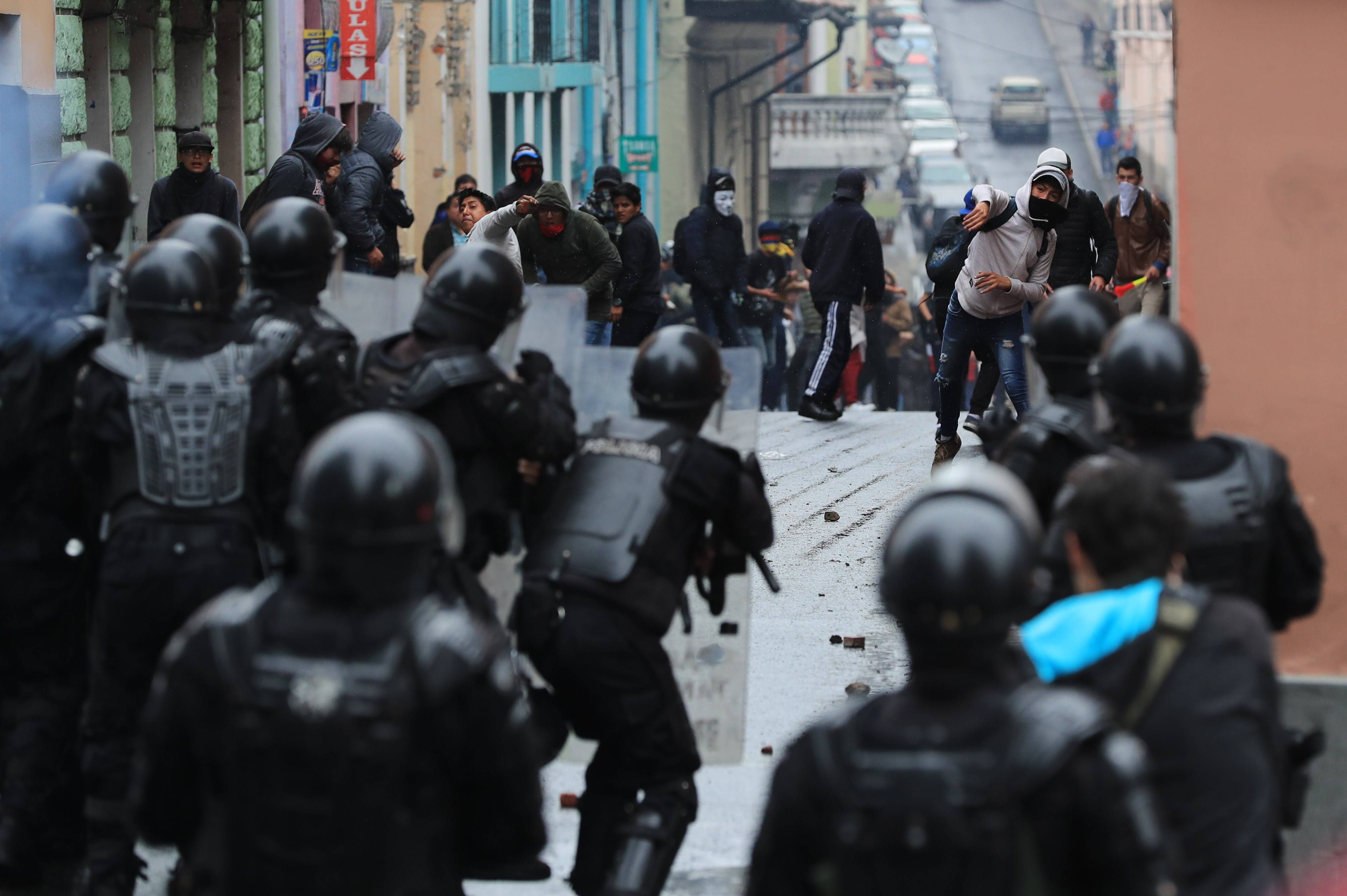 Protestas en Quito el 3 de octubre