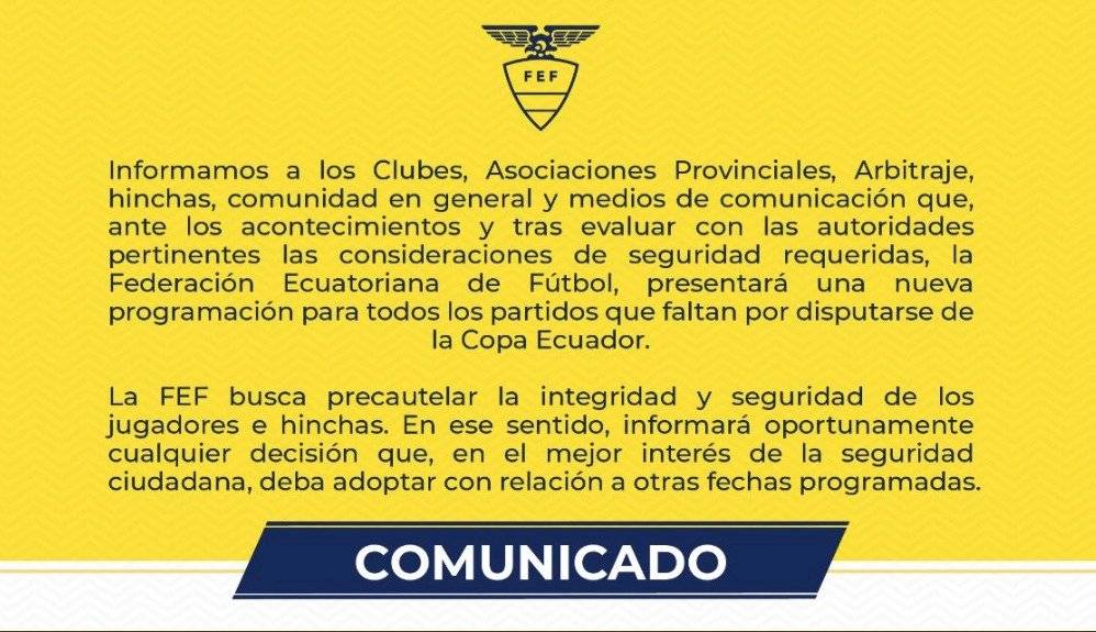 Comunicado Conmebol