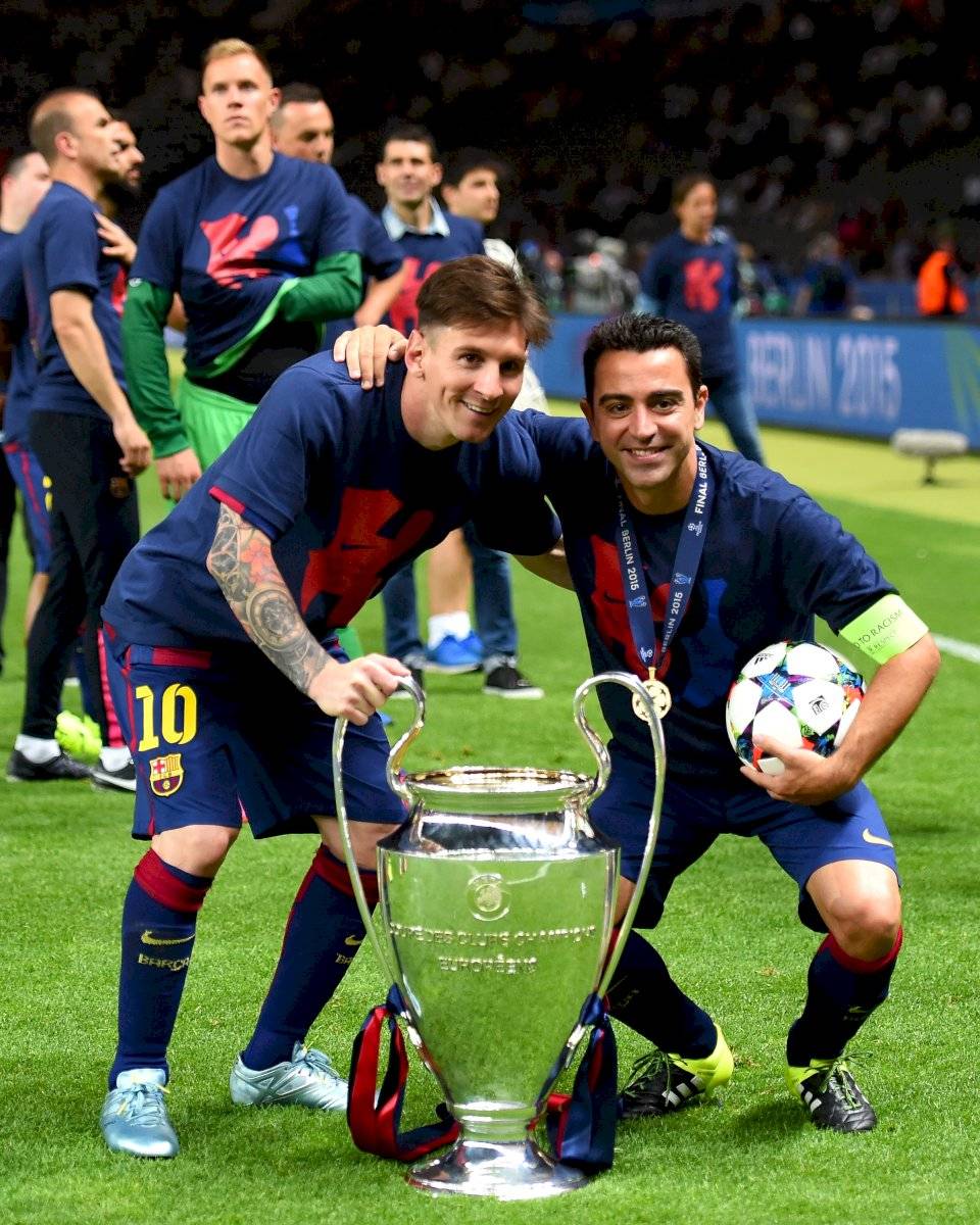 Messi y Xavi
