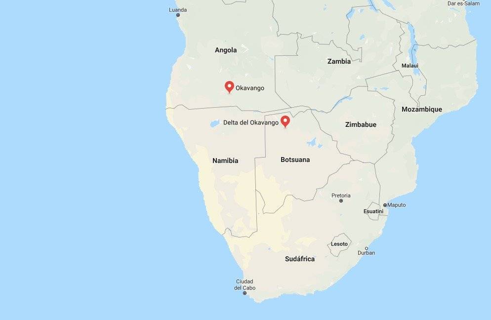 Okavango, en el sur de África