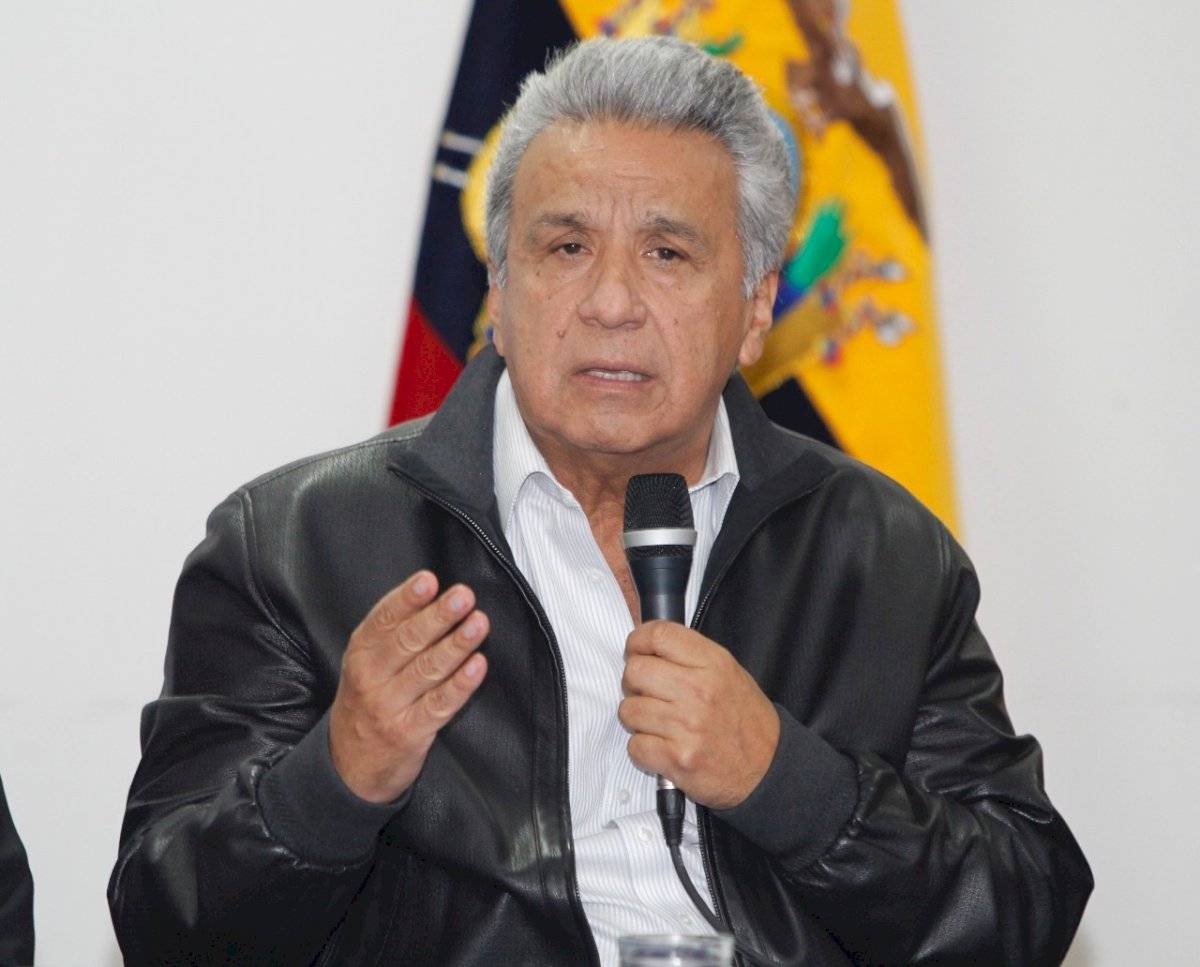 Lenín Moreno en el diálogo con los dirigentes de los movimientos indígenas