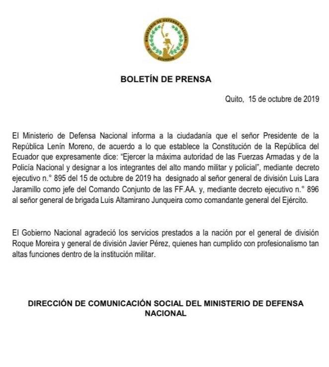 Boletín de prensa