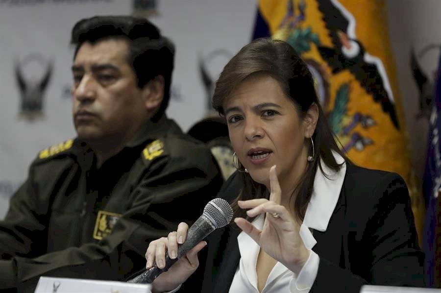 Ministra del Interior ecuatoriana entrega junto a comandantes balance de la ola de protestas