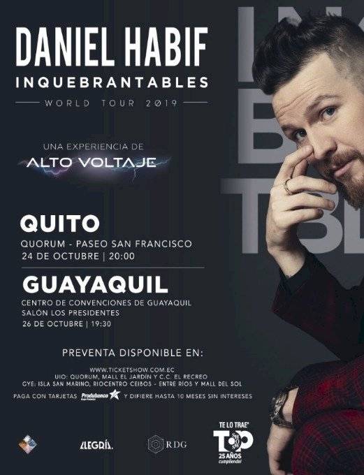 Daniel Habif regresa a Ecuador con una experiencia de Alto Voltaje