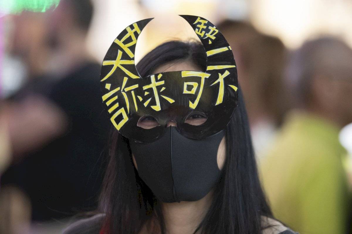 Máscaras utilizadas durante las protestas en Hong Kong