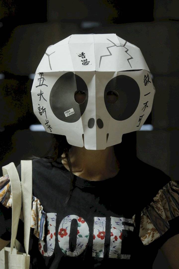 Máscaras utilizadas durante las protestas en Hong Kong