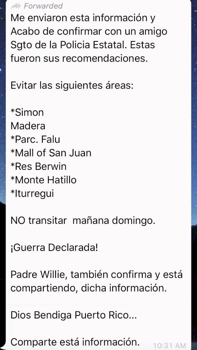 Supuesta amenaza - residenciales Berwin y Monte Hatillo