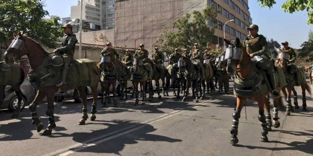 Los caballos de la policía chilena ahora tienen armadura