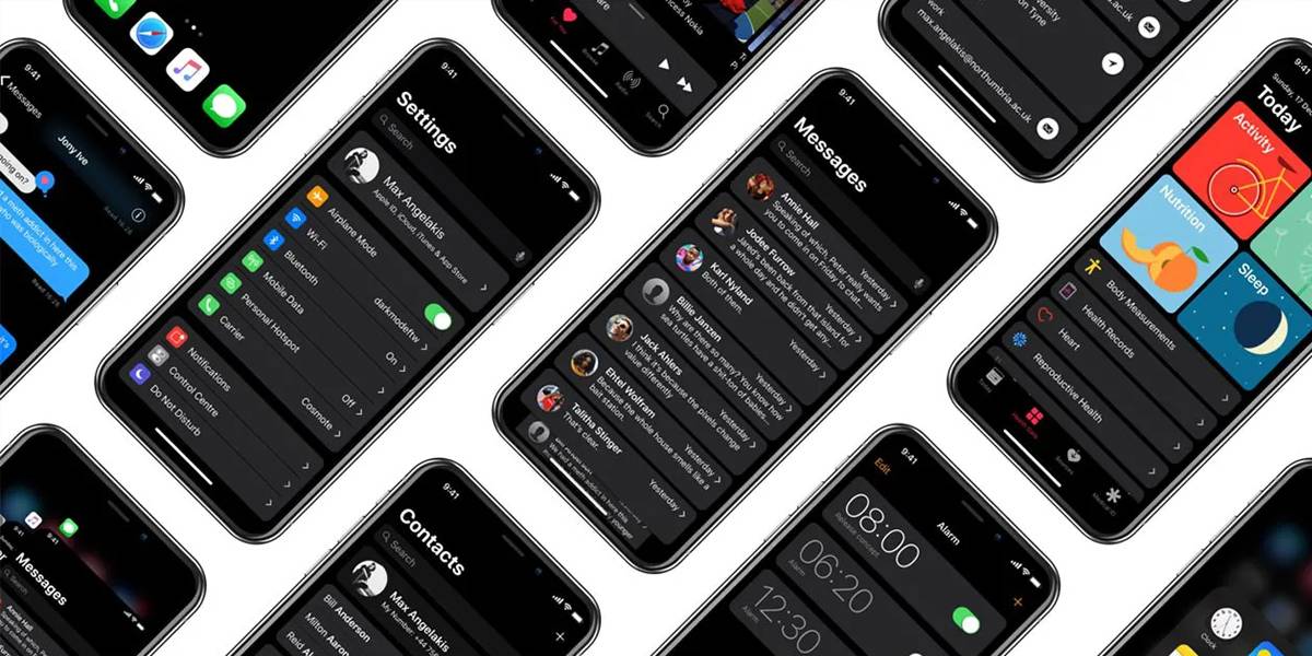 Modo oscuro iphone Modo oscuro iphone